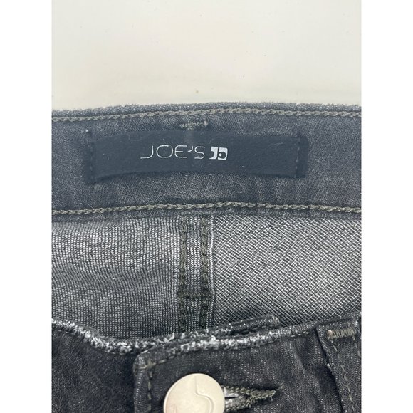 Joe's Jeans Size 27 Black Jael Wash Skinny Ankle Distressed Hem Jeans TGDJ3L5968 - Picture 4 of 6